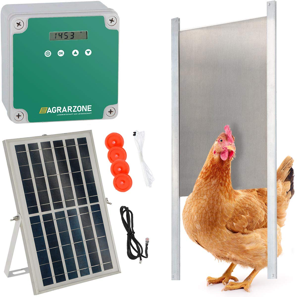 1. Puerta solar automática para gallinas